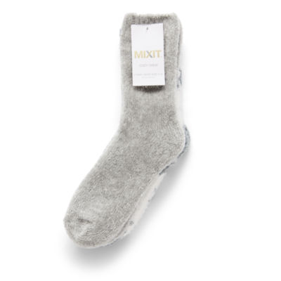 Mixit Cozy Chenille Womens 2 Pair Crew Socks