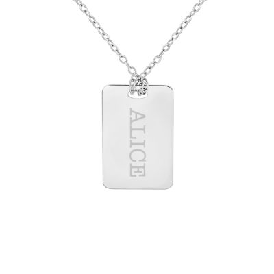 Personalized Sterling Silver Name Dog Tag