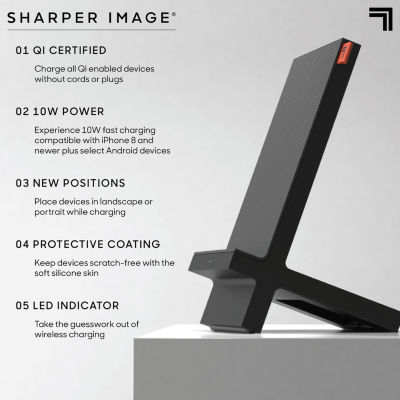 Sharper Image Wireless Qi Charging Dock for Smartphones