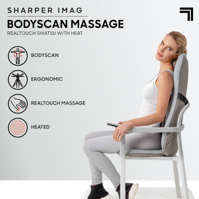 Sharper Image Smartsense Shiatsu Realtouch Chair Pad with Heat Massager