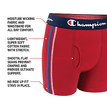 Champion Big Boys 4 Pack Boxer Briefs, Color: Red Grey Blue - JCPenney