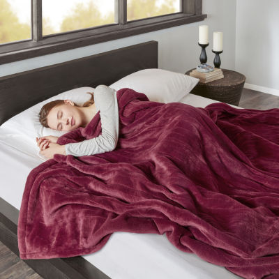 Beautyrest Solid Microlight To Berber Heated Heated Midweight Electric  Blanket