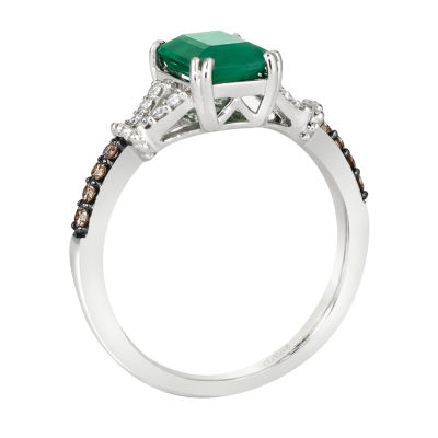 Le Vian Grand Sample Sale® Ring featuring 1 1/5 cts. Costa Smeralda Emeralds™ 1/8 Chocolate Diamonds® 1/10 Nude Diamonds™ set 14K Vanilla Gold®