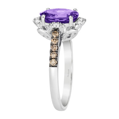 Le Vian® Grand Sample Sale™ Ring featuring 2 1/2 CT. Grape Amethyst™ 1/5 Nude Diamonds™ Chocolate Diamonds® set 14K Vanilla Gold®