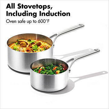 Stainless Steel Frying Pan, 3-ply Skillet, Induction Ready