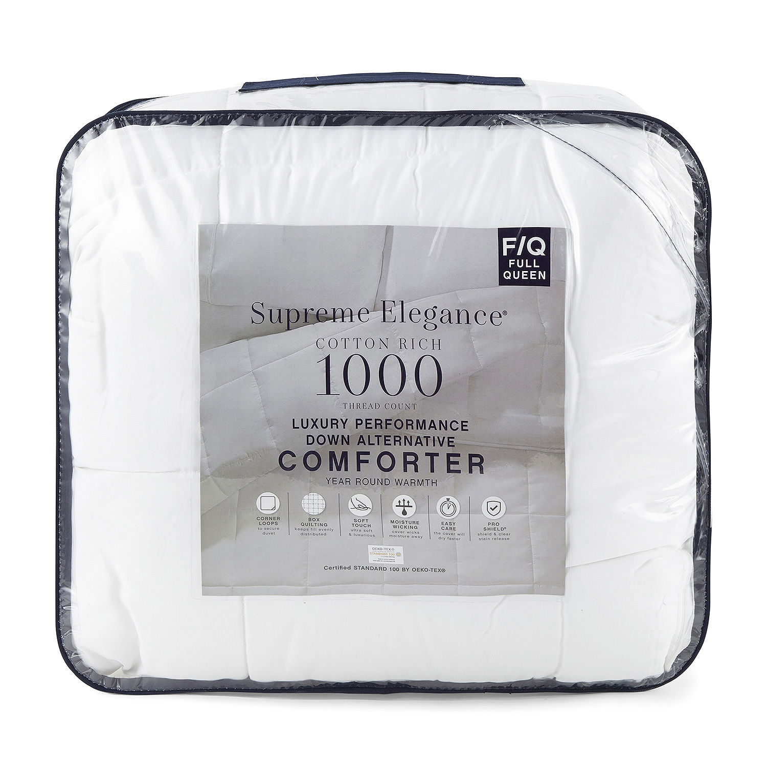 Supreme Elegance 1000TC Down Alternative Comforter, Color: White - JCPenney