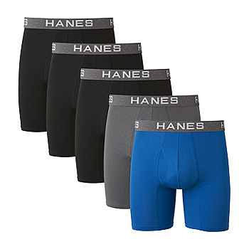 Hanes 3 Pack Men's X-Temp® Active FreshIQ™ Long Leg Boxer Brief