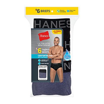 Hanes Ultimate Men's Large FreshIQ ComfortSoft Briefs 7-Pack 7