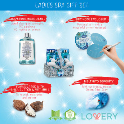 LOVERY™ Ocean Bliss Bath Set - 10pc Home Spa Kit