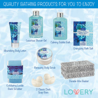 LOVERY™ Ocean Bliss Bath Set - 10pc Home Spa Kit