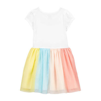 Carter's Toddler Girls Short Sleeve Fitted A-Line Dress