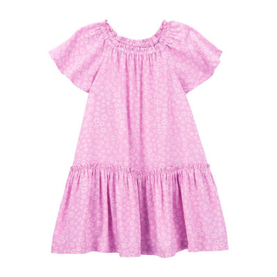 Carter's Toddler Girls Short Sleeve Flutter Drop Waist Dress