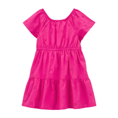 Carter's Toddler Girls Short Sleeve Flutter A-Line Dress