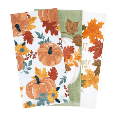 Ritz Traditional Leaves 3-pc. Kitchen Towels