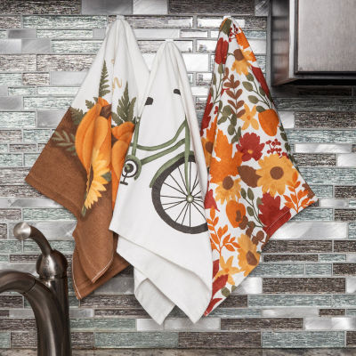 Ritz Sunflower Bike 3-pc. Kitchen Towel Set