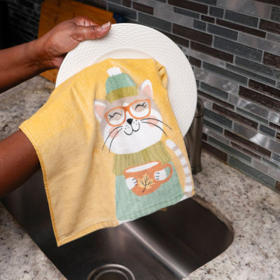 Ritz Autumn Cat 3-pc. Kitchen Towels