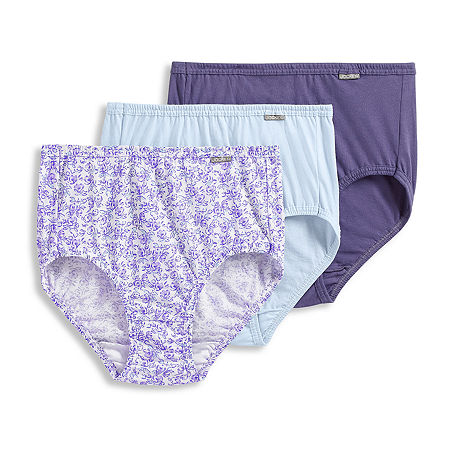Jockey Elance 3 Pack Brief Panty - 1484, 5, Blue