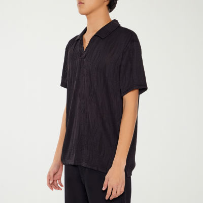 Forever 21 Mens Short Sleeve Textured Polo Shirt