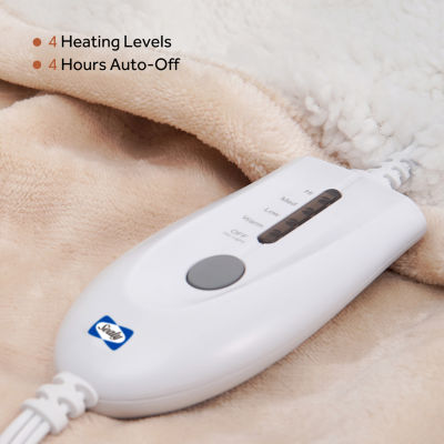 Sealy Heated Flannel Sherpa Throw with Controller