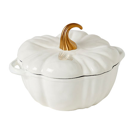 Smith & Clark Cast Iron Pumpkin Harvest 2-qt. Dutch Oven, One Size, White