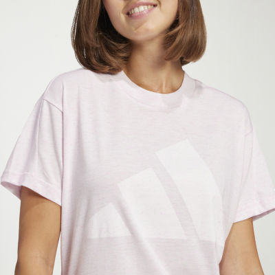 adidas Womens Crew Neck Short Sleeve Active T-Shirt