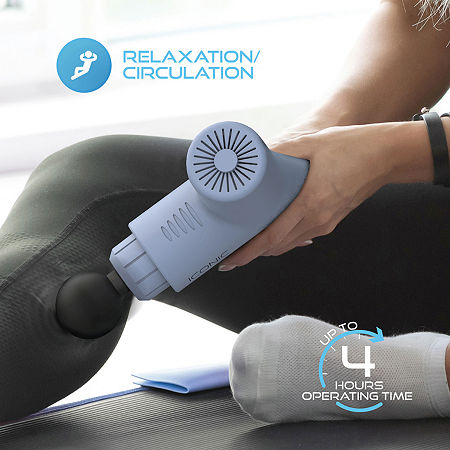 Iconic Percussion Massage Gun, One Size, Blue