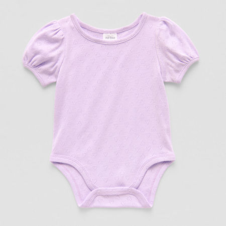 Okie Dokie Baby Girls Short Sleeve Bodysuit, 24 Months, Purple