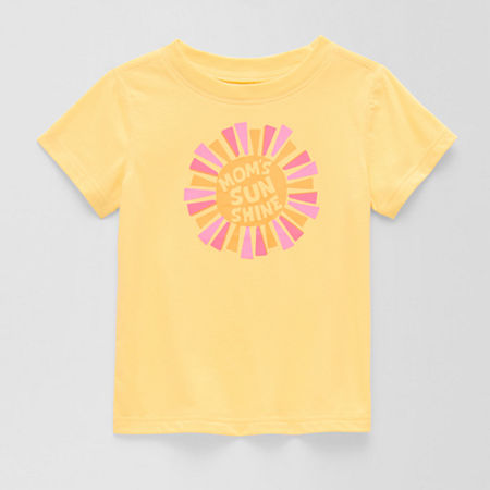 Okie Dokie Toddler Girls Adaptive Round Neck Short Sleeve Graphic T-Shirt, 3t, Yellow