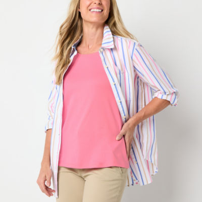 St. John's Bay Womens Crew Neck Short Sleeve T-Shirt