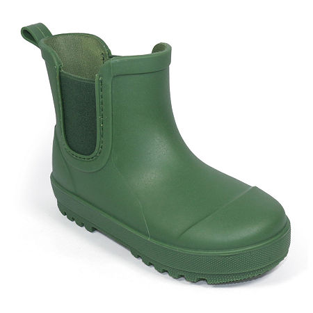 BEARPAW Toddler Chelsea Rain Boots, 7 Medium, Green