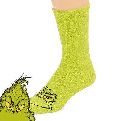 Unisex Adult 1 Pair Grinch Crew Socks