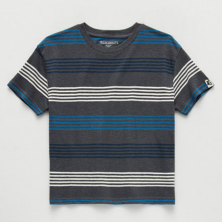 Thereabouts Oversized Little & Big Kid Boys Crew Neck Short Sleeve T-shirt In Black