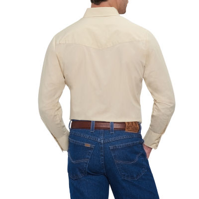 Ely Cattleman Snap Front Mens Long Sleeve Classic Fit Button-Down Shirt