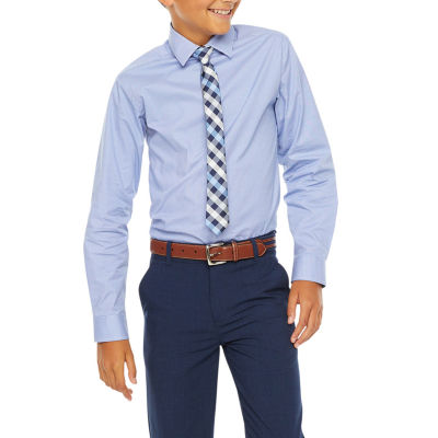 Van Heusen Boys Point Collar Long Sleeve Shirt + Tie Set - JCPenney