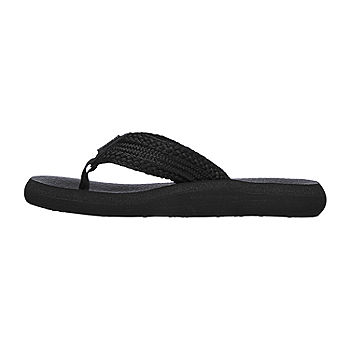 Skechers Womens Asana - Hidden Valley Flip-Flops, Color: Black