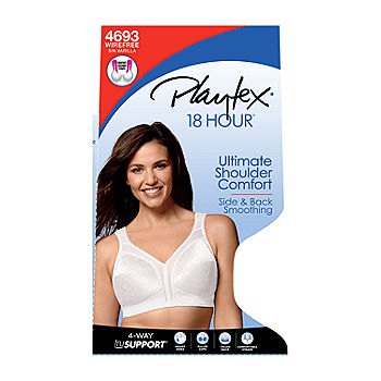 Playtex Women's 18 Hour Original Comfort Strap Bra Extended Sizes, Full  Coverage