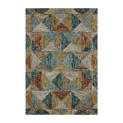 Loloi Spectrum Geometric Hooked Indoor Rectangular Accent Rug