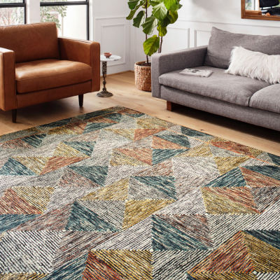 Loloi Spectrum Geometric Hooked Indoor Rectangular Accent Rug