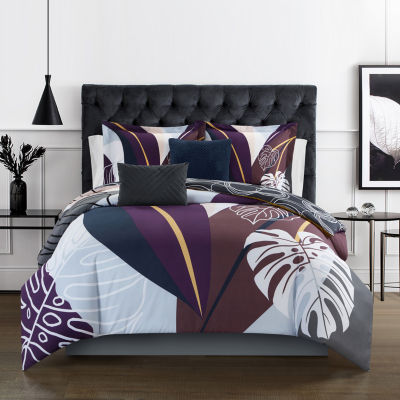 Chic Home Anaea Midweight Reversible Comforter Set, Color: Purple ...