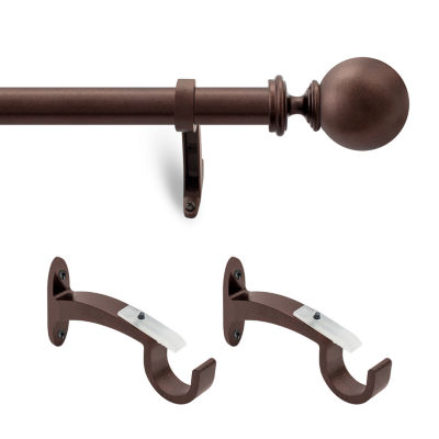 Deco Window 2-Pack Basics Ball 1 IN Curtain Rod