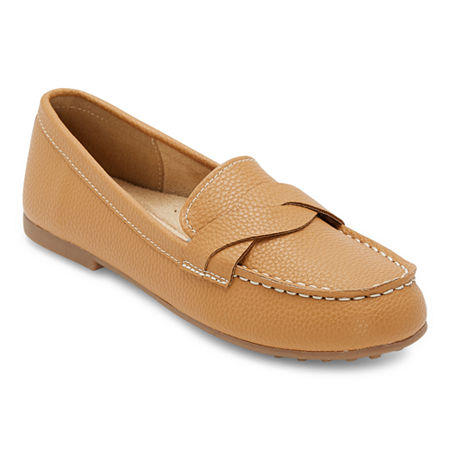 St. John's Bay Womens Comox Loafers, 5 Medium, Beige