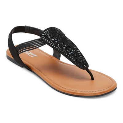 Mixit Womens Gillian T-Strap Flat Sandals