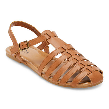 Vintage Sandal History: Retro 1920s to 1970s Sandals a.n.a Womens Graclie Strap Sandals 11 Medium Brown $14.29 AT vintagedancer.com