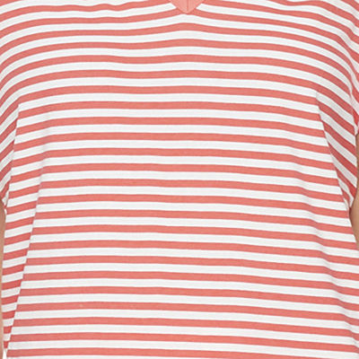 Liz Claiborne Womens 2-pc. V-Neck Short Sleeve Capri Pajama Set