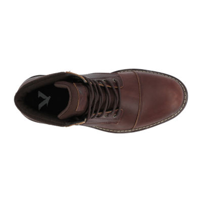 Territory Mens Yukon Block Heel Lace Up Boots