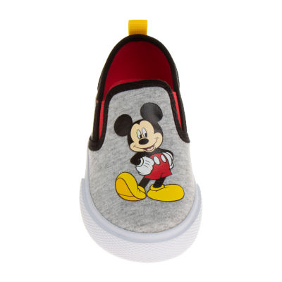 Disney Toddler Boys Mickey Mouse Slip-On Shoe, Color: Grey Red - JCPenney