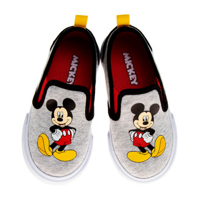 Disney Toddler Boys Mickey Mouse Slip-On Shoe, Color: Grey Red - JCPenney