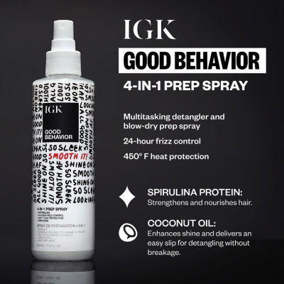 IGK Good Behavior 4in1 Prep Styling Product 7 oz.