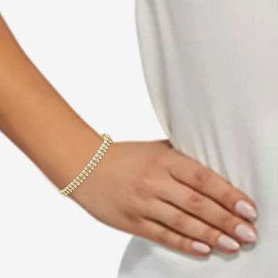 Womens 3 CT. T.W. Lab Grown White Diamond 10K Gold Tennis Bracelet