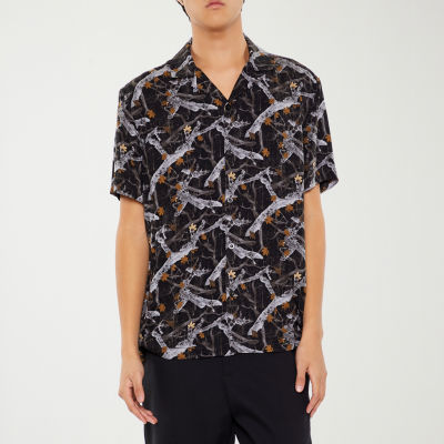 Forever 21 Mens Short Sleeve Button-Down Shirt, Color: Sage-multi...